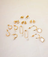 Women's Gold Casual Earrings - Set of 9