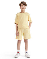 Boys Yellow Casual Regular Fit Solid Shorts