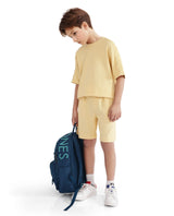 Boys Yellow Casual Regular Fit Solid Shorts