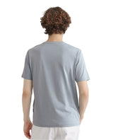 Men's Blue Casual Regular Fit Printed Half Sleeves Tshirt