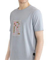 Men's Blue Casual Regular Fit Printed Half Sleeves Tshirt