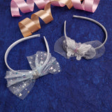 Girls Multicolor Casual Plastic Elegant Bow & Butterfly Shape Hair Band - 2 Pcs