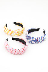 Girls Multicolor Casual Plastic Knotted Hair Band - 3 Pcs