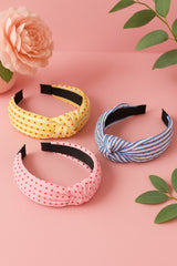 Girls Multicolor Casual Plastic Knotted Hair Band - 3 Pcs