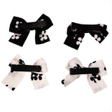 Kids Multicolor Casual Metal Classic Bow Shape Alligator Hair Clips - 4 Pcs