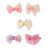 Girls Multicolor Casual Metal Bow Shape Alligator Hair Clips - 5 Pcs