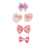 Girls Multicolor Casual Metal Bow Shape Alligator Hair Clips - 5 Pcs