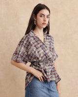 Women's Multicolor Casual Half Sleeves Top