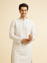 Men's Green Ethnic Relaxed Fit Printed Full Sleeves Kurta Set
