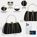 Women's Black Party Textured Clutch