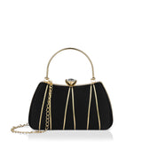 Women's Black Party Textured Clutch