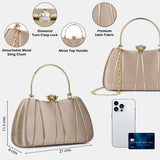 Women's Rose Gold Party Textured Clutch