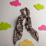 Women's Multicolor Casual Elastic Silk Satin Scarf Rubber Band