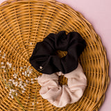Women's Multicolor Casual Elastic Elastic Scrunchies Rubber Band - 2 Pcs