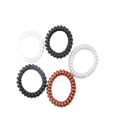 Women's Multicolor Casual Elastic Spiral Hair Ties Rubber Band - 5 Pcs