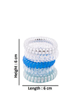 Women's Multicolor Casual Elastic Shinning Spiral Hair Ties Rubber Band - 5 Pcs