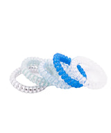 Women's Multicolor Casual Elastic Shinning Spiral Hair Ties Rubber Band - 5 Pcs