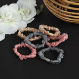 Women's Multicolor Casual Elastic Ponytail Holder Rubber Band - 6 Pcs