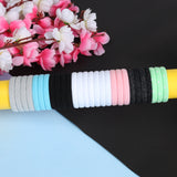 Women's Multicolor Casual Elastic Polytail Holder Strechable Rubber Band - 28 Pcs