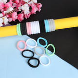 Women's Multicolor Casual Elastic Polytail Holder Strechable Rubber Band - 28 Pcs