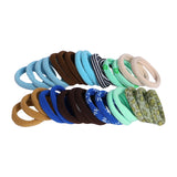 Women's Multicolor Casual Elastic Polytail Holder  Rubber Band - 31 Pcs