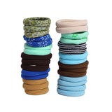 Women's Multicolor Casual Elastic Polytail Holder  Rubber Band - 31 Pcs