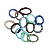Women's Multicolor Casual Elastic Polytail Holder  Rubber Band - 31 Pcs