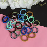 Women's Multicolor Casual Elastic Polytail Holder  Rubber Band - 31 Pcs