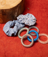Women's Multicolor Casual Elastic Rubber Band - 7 Pcs
