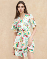 Women's Multicolor Casual Half Sleeves Dress