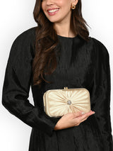 Women's Gold Party Solid Clutch