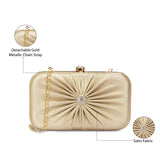 Women's Gold Party Solid Clutch