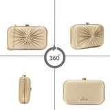Women's Gold Party Solid Clutch