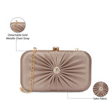 Women's Rose Gold Party Solid Clutch