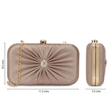Women's Rose Gold Party Solid Clutch
