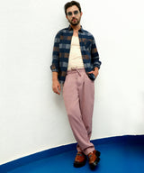 Men's Grey & Olive Green Gun Club Check Shirt