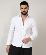 Men's Chalk White Twisted Crease Shirt