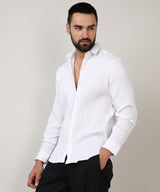 Men's Chalk White Twisted Crease Shirt