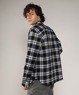 Men's Midnight Black & Chalk White Brushed Buffalo Check Shirt