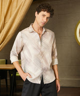 Men's Saltbox Beige Faded Strokes Shirt
