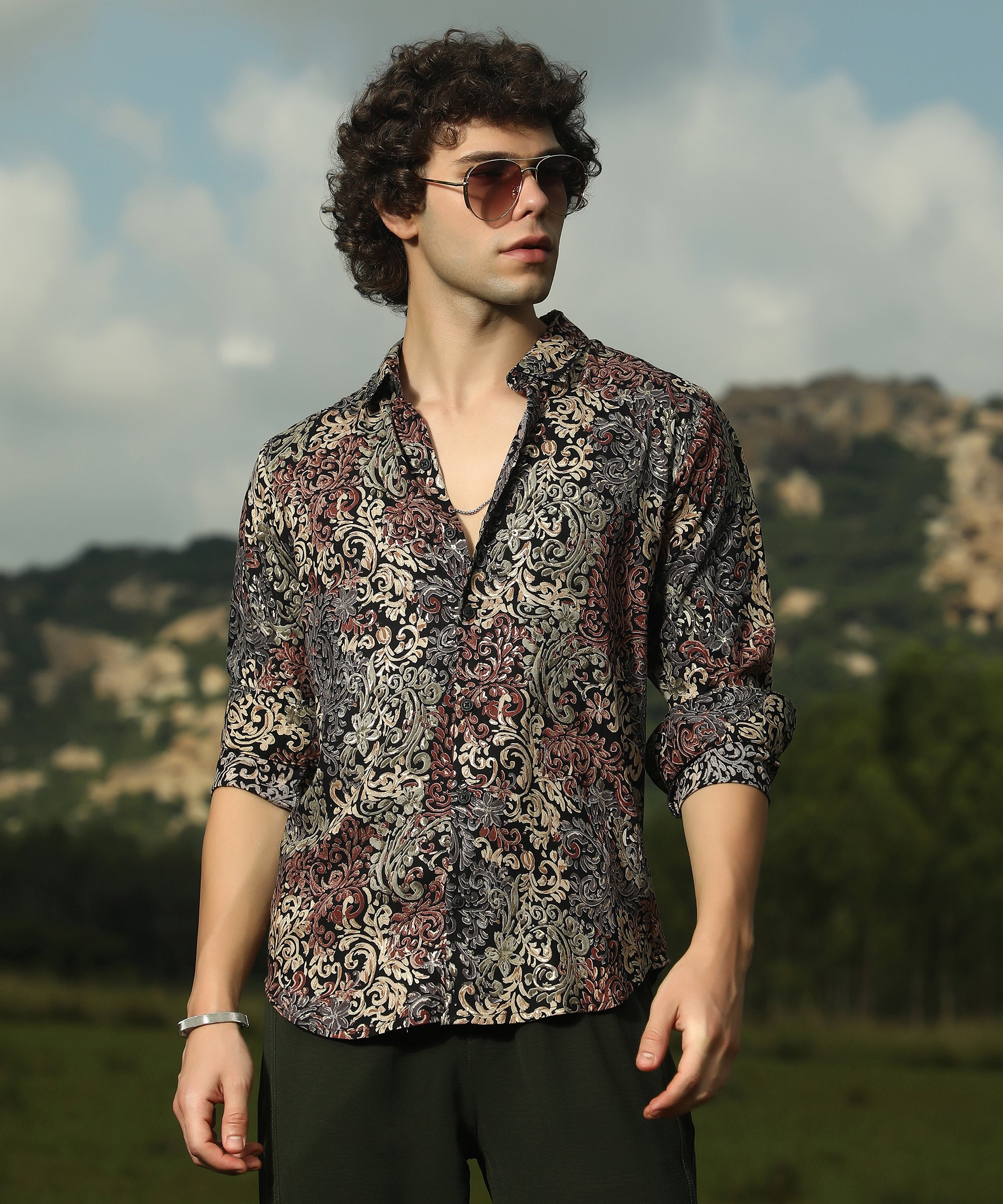 Men's Multicolour Regal Foliage Shirt