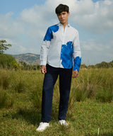 Men's Royal Blue Primrose Flora Shirt