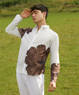 Men's Ash Brown Primrose Floral Shirt