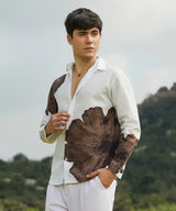 Men's Ash Brown Primrose Floral Shirt