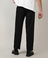 Men's Onyx Black Solid Tailored Trousers