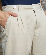 Men's Saltbox Beige Korean Tailored Trousers