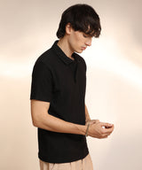 Men's Onyx Black Chevron Polo Tshirt