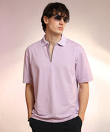 Men's Purple Solid Polo Tshirt