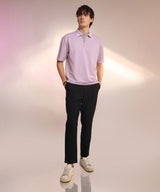 Men's Purple Solid Polo Tshirt