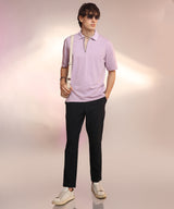 Men's Purple Solid Polo Tshirt